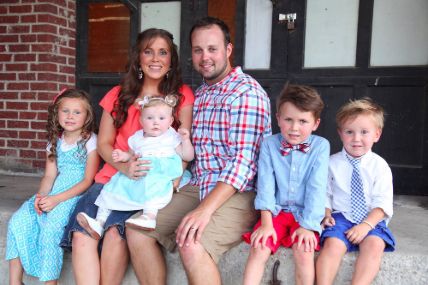 Josh Duggar with his wife and children.